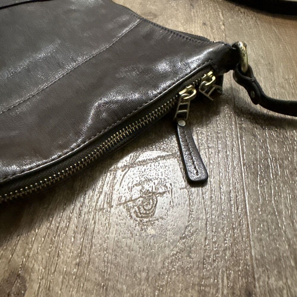 Fossil Gwen Saddle Bag Crossbody Leather Expandable Brown Purse - Picture 7 of 16